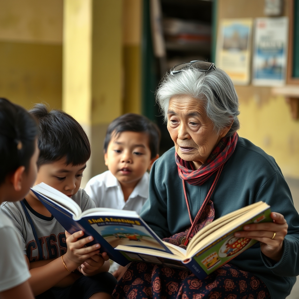 Người cao tuổi Việt Nam tình nguyện tại trường học